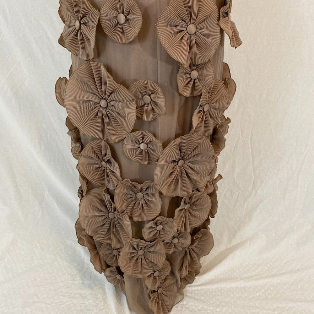 Sue Wong Tan Strapless Elegant Gown - Picture 7 of 8